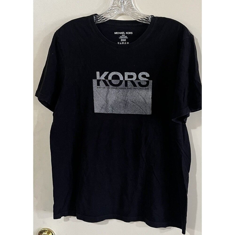 Michael Kors Mens M T Shirt Black Short Sleeve